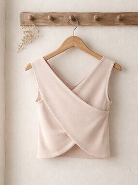 Access Fashion Cross-Back Ivory Tailored Vest Size Small